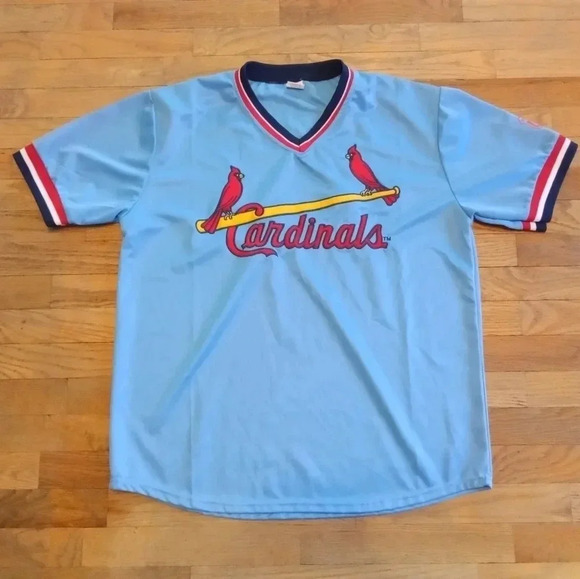 St Louis Cardinals SGA Retro MLB Jersey Blue Size XL - Picture 1 of 9